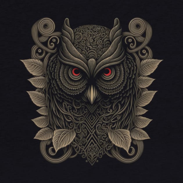 The owl is decorated with Javanese ornaments by gblackid